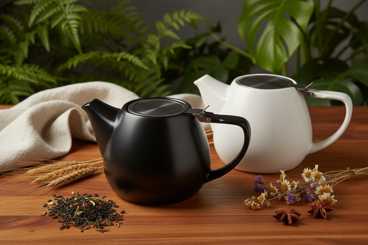 Black & White Ceramic Teapots - Brand Lifestyle