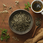 Wonderleaf Botanicals Herbal Tea Blend - Overhead Flat Lay