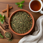 Wonderleaf Botanicals Spiced Herb Tea Blend - Overhead Flat Lay